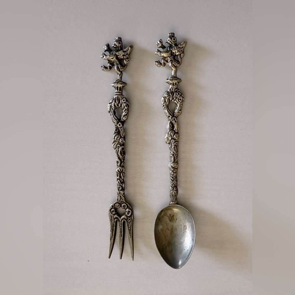Antique Silver Italian cocktail utensils